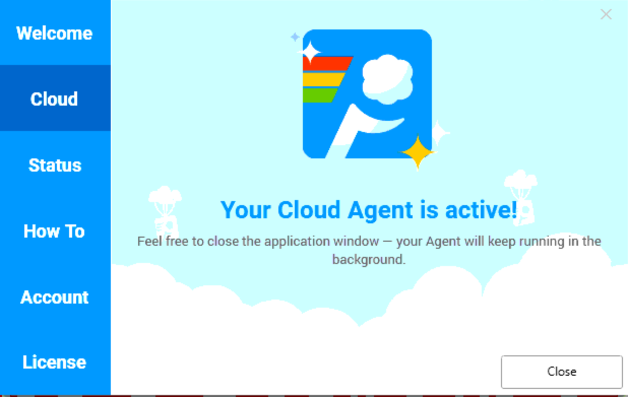 Cloud agent is active