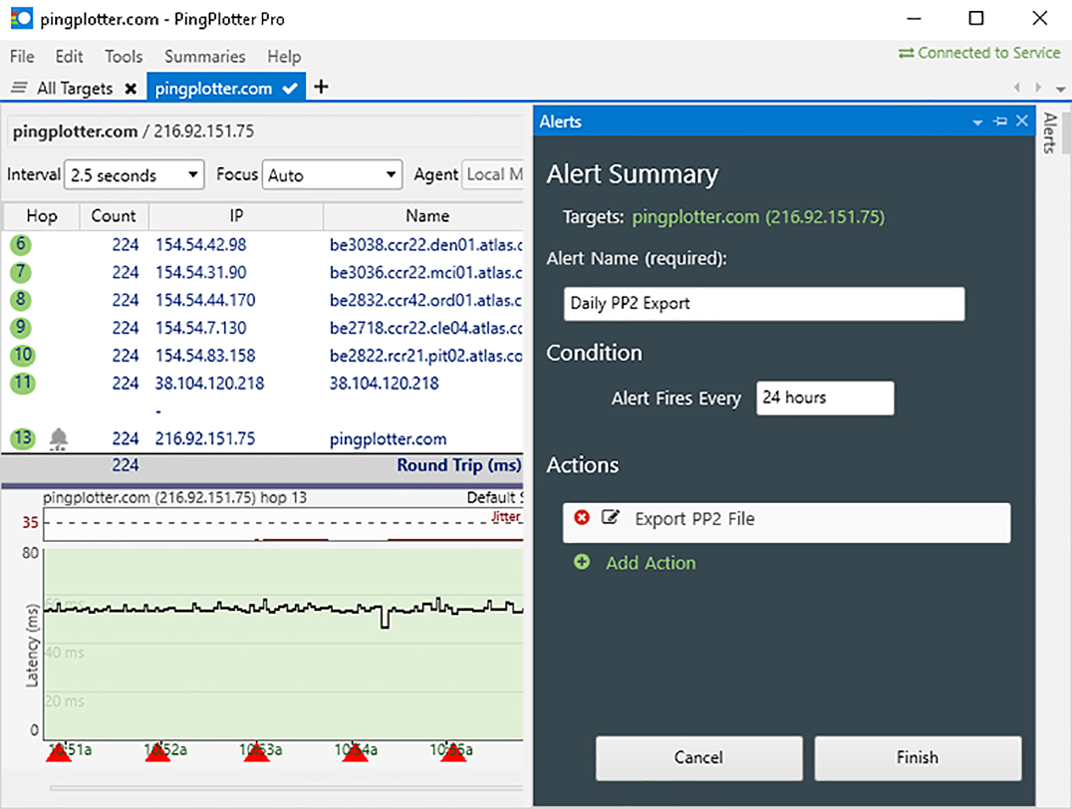 Stay on Top of Trouble with PingPlotter Alerts