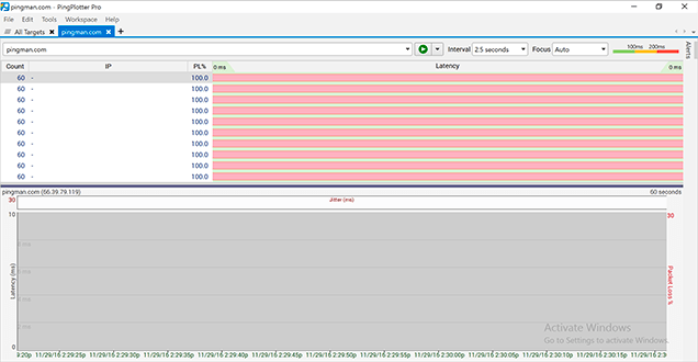 PingPlotter no hops showing